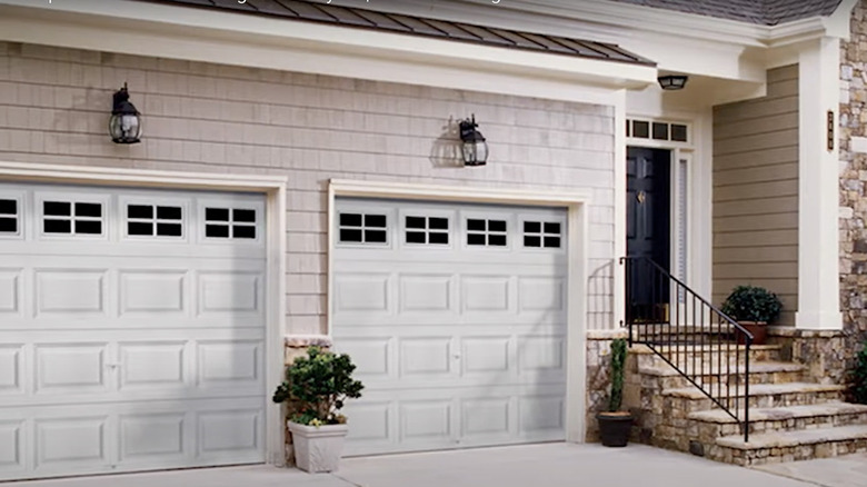 Raised panel garage doors