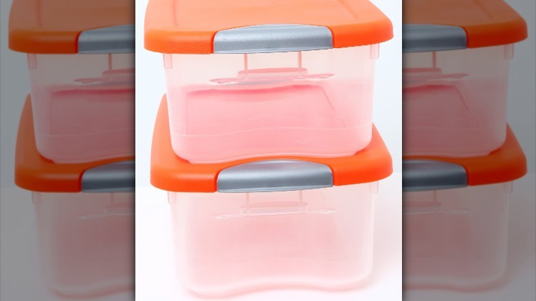 clear plastic bins with lids