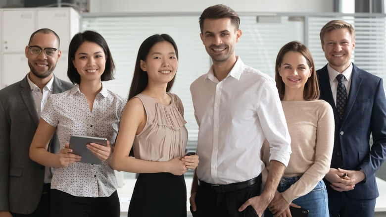 Group of professionals standing together