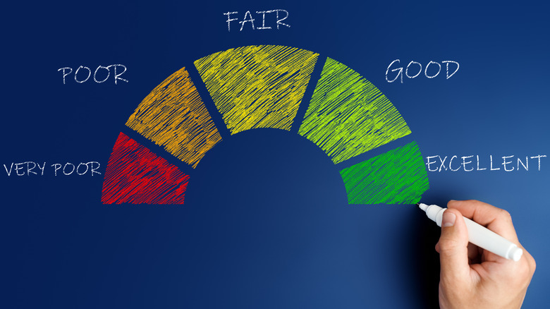 a visual credit score chart