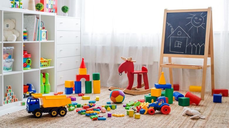 kids playroom with toys