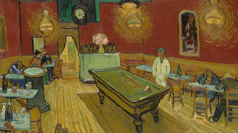 Painting of a cafe