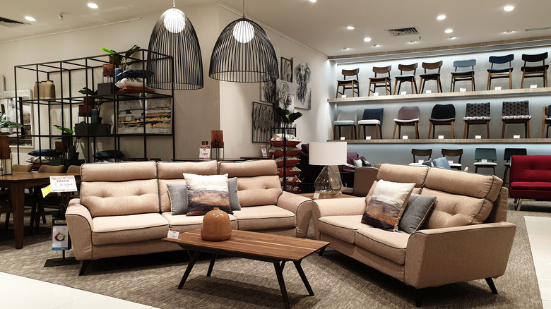 Furniture store interior