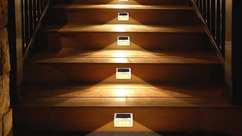 Deck lights on steps