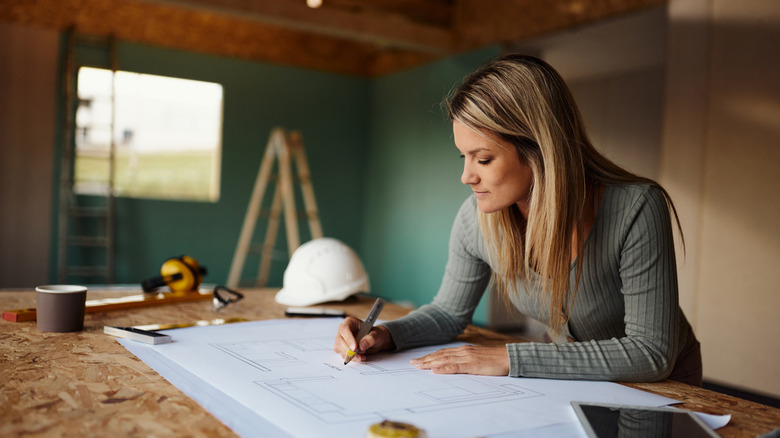 Someone who is in the process of designing her basement