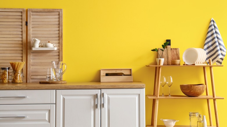 yellow kitchen