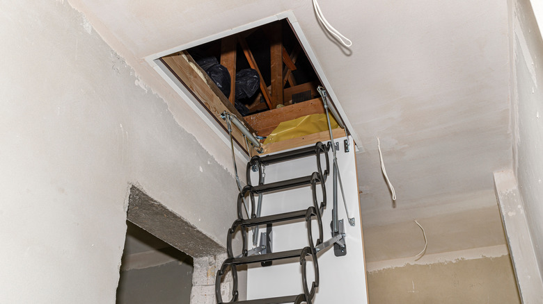 stairs to homes attic