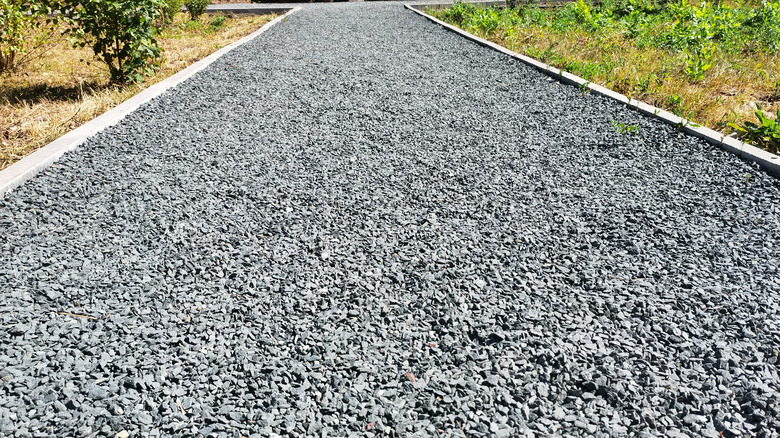 gravel on driveway