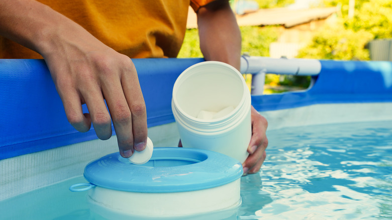 using chlorine in the pool