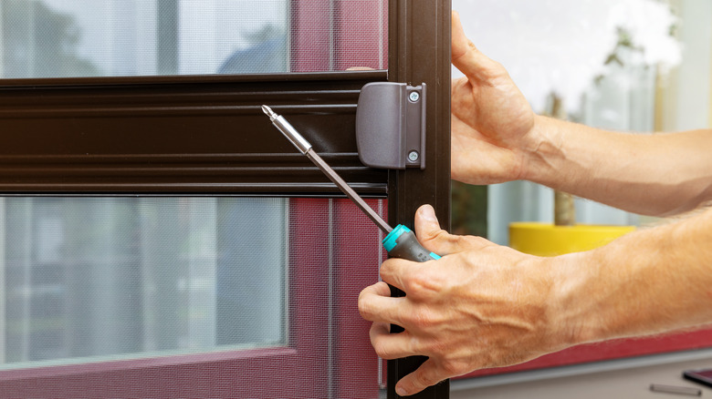 installing mesh door for summer