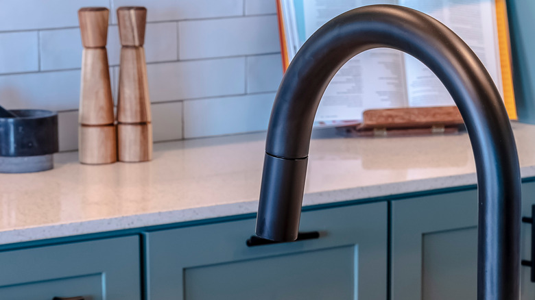 Matte black faucet