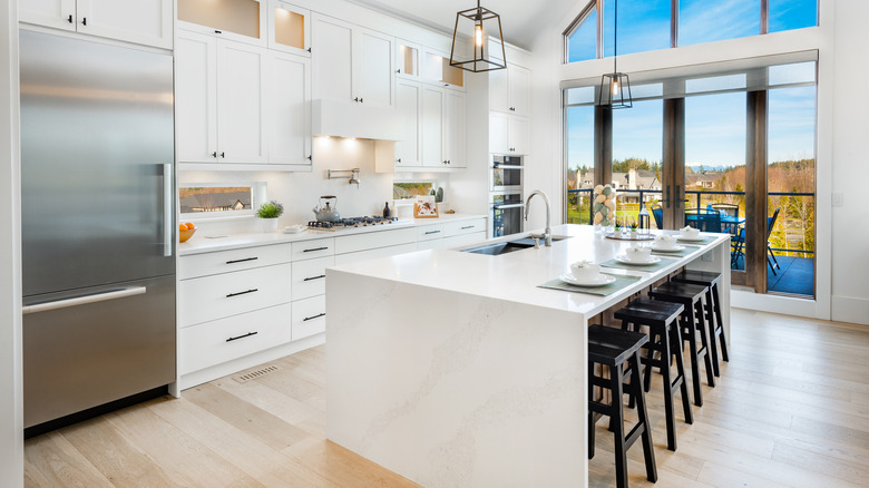 Bright white kitchens