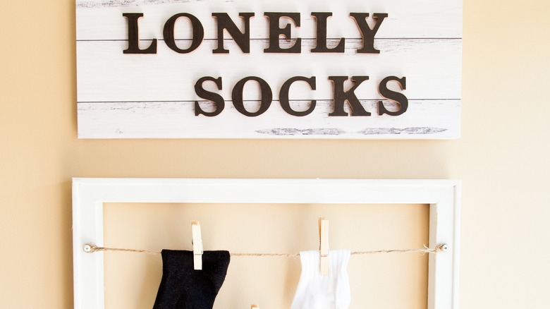 Lonely socks sign