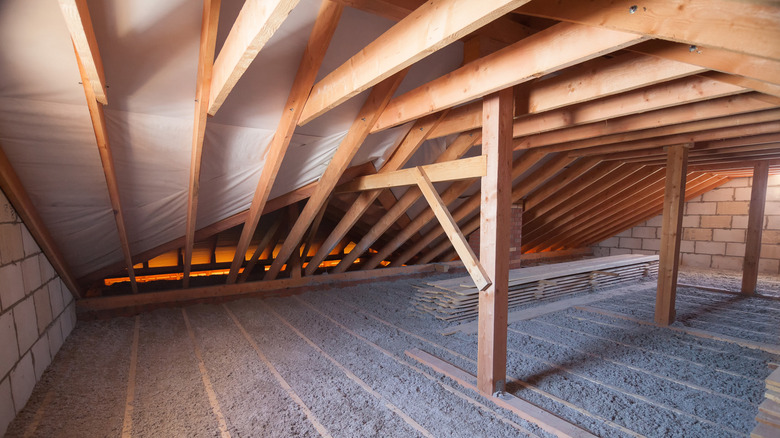 An insulated attic