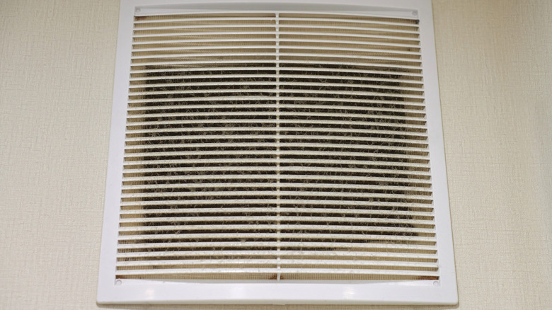 dirty air vent in HVAC