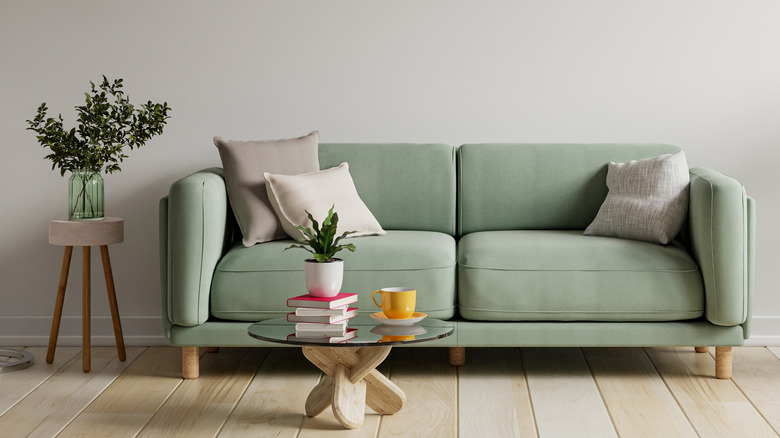 Sage green sofa