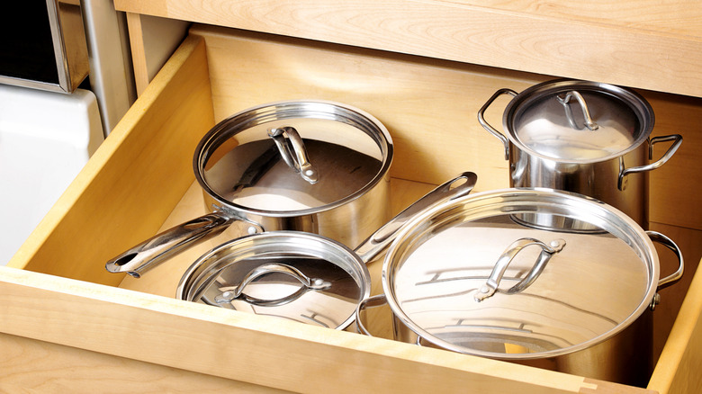 Organized pots and pans