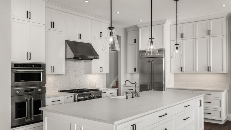 Kitchen with cabinets and drawers