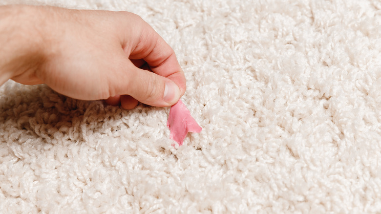 gum on carpet