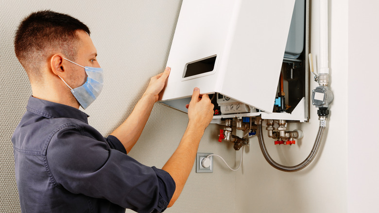 Repair of a gas boiler