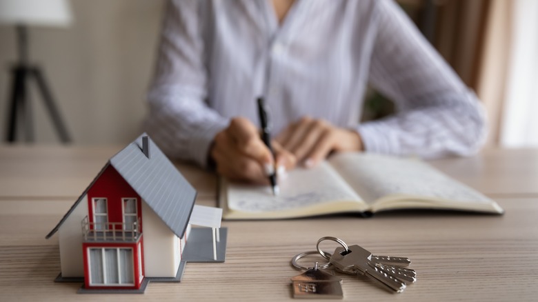 Woman taking notes