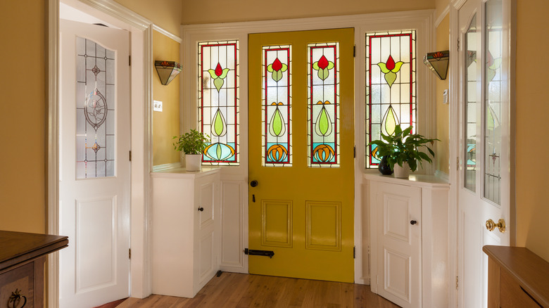 stained glass front door