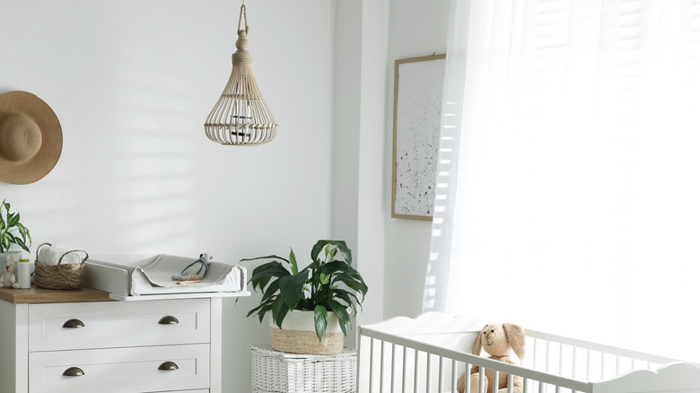 light fixture in nursery