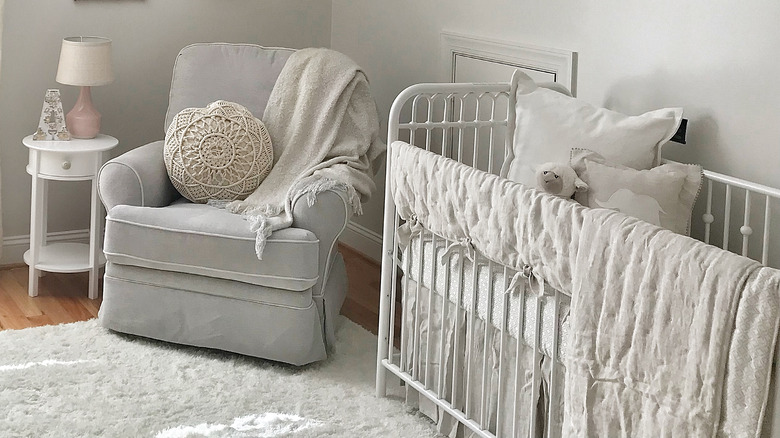 gray and beige nursery