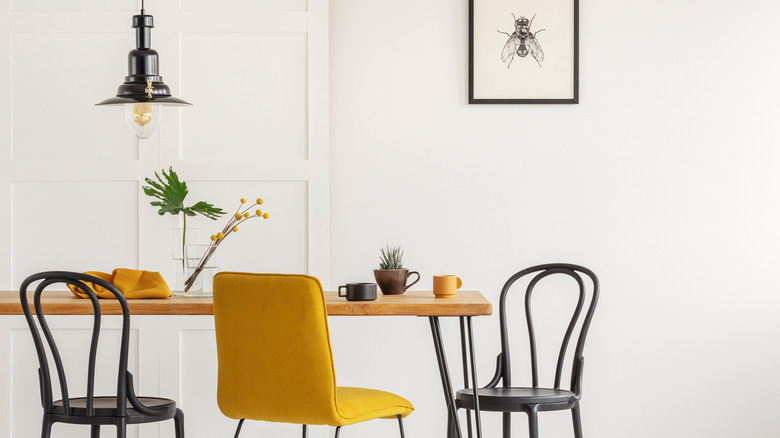 Coffee cups on table