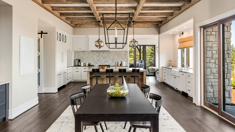 beams in kitchen