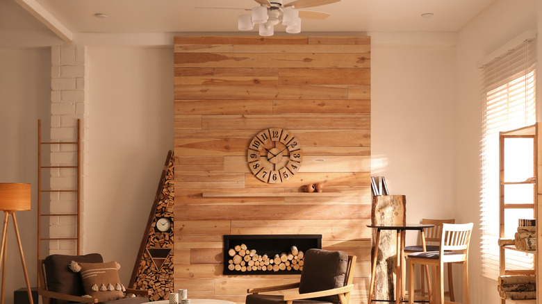 Wood-oriented living room