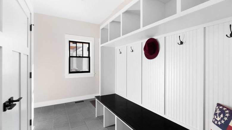 modern mudroom interior