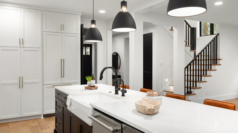 Kitchen island with sink