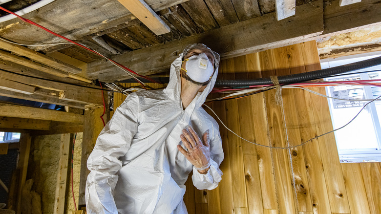 Person working on mold