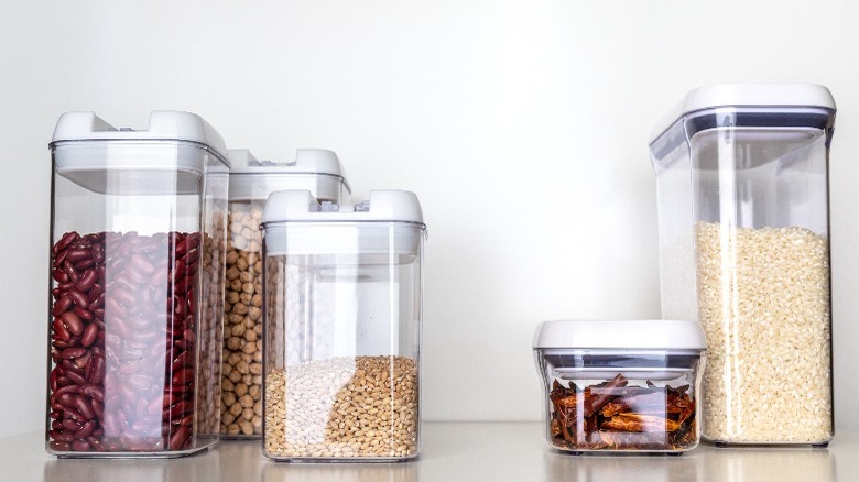 Pantry plastic storage containers