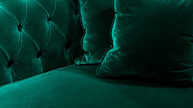 green velvet slipcovers