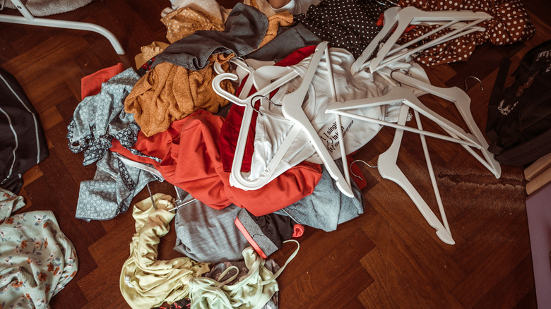 Clothes on floor