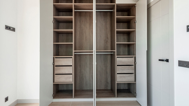 shelving in hallway closet