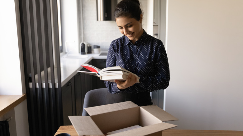 packing books