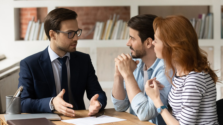 people having financial discussion