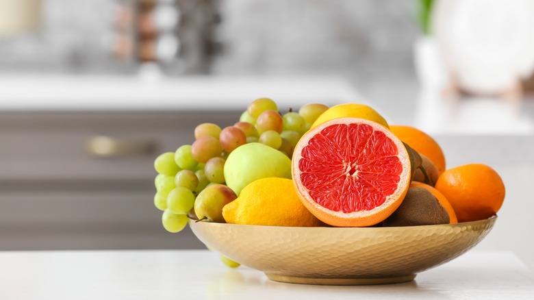 staged fruit bowl prop