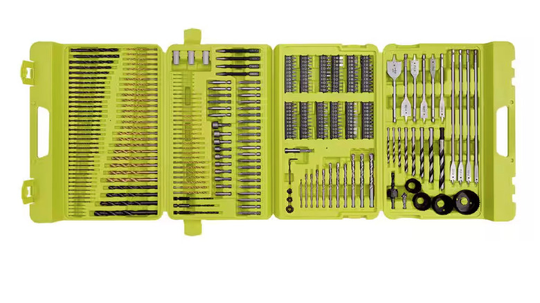 Carrying case for 300-piece Ryobi drill bit set