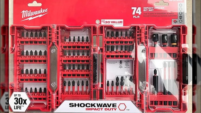 A large Milwaukee drill bit set