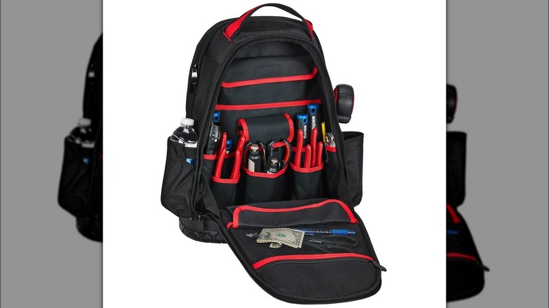 Backpack for holding tools