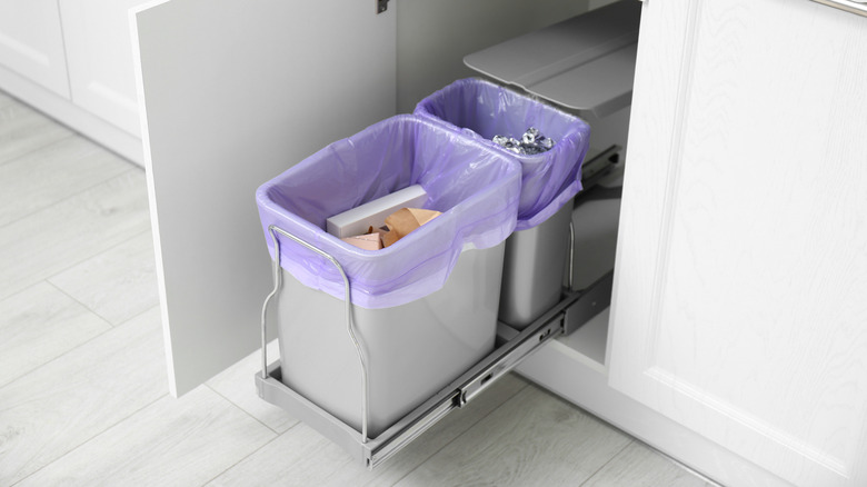 kitchen trash bins