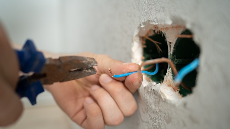 inspecting wiring in a wall