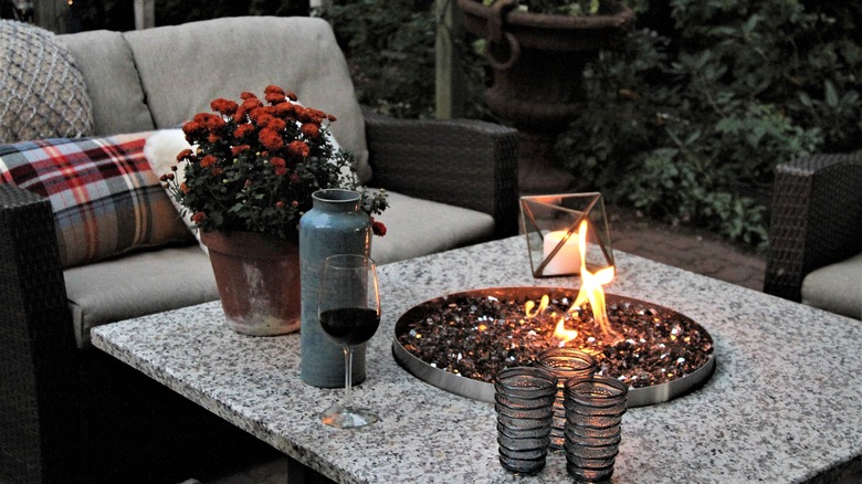 fire pit with table 