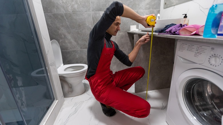 plumber doing bathroom remodel