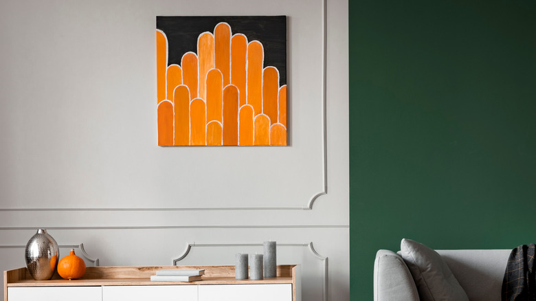 orange wall art