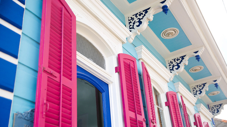 Colorful Louisiana home exterior